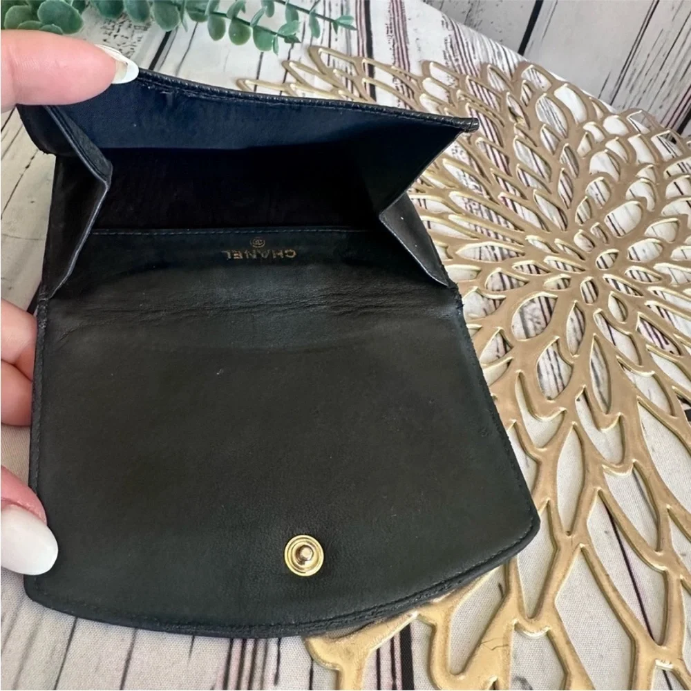 Chanel Black Cavier Leather Walletss